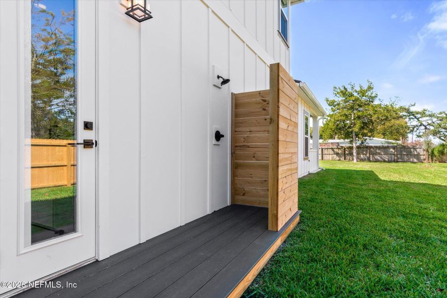 Exterior details and patio area of a home in , Jacksonville Beach (Image 32). Exterior details and patio area of a home in , Jacksonville Beach (Image 32).