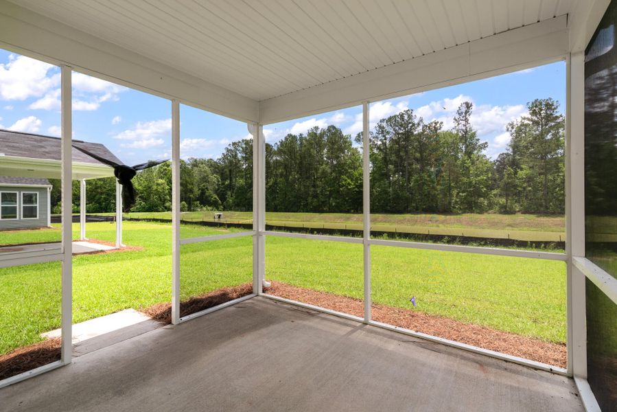 Exterior details and patio area of a home in Parker's Preserve, Ridgeville (Image 3).