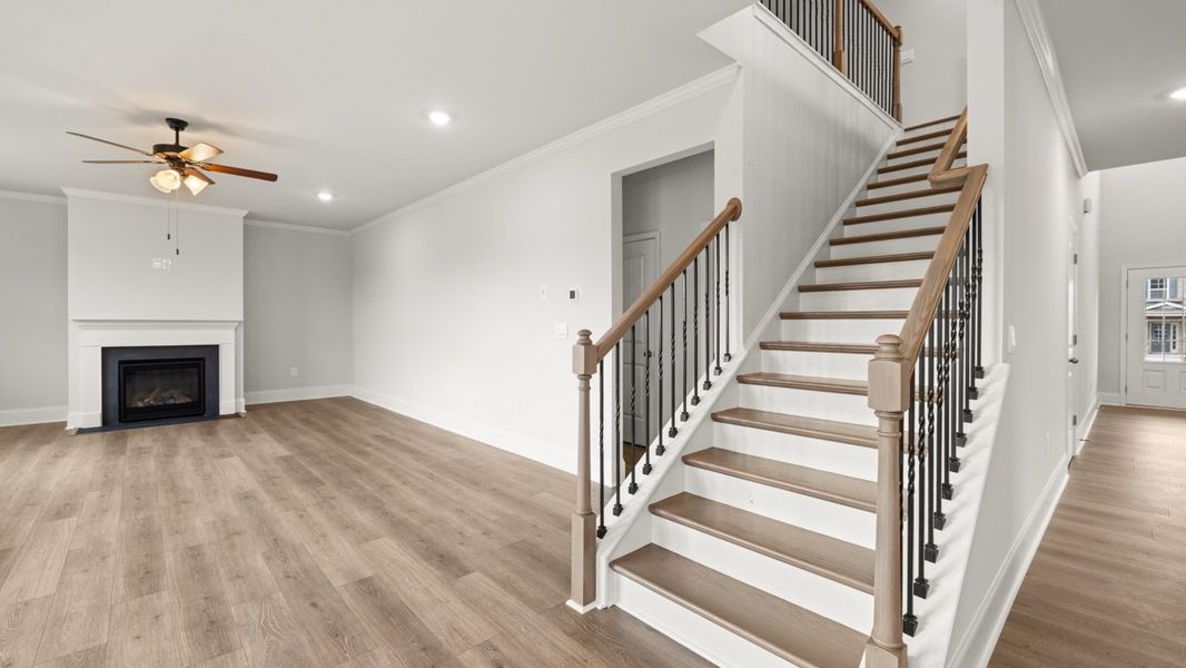 Representative unfurnished interior of a home built from the Grayson by D.R. Horton in Thalley Creek Estates, Cumming (Image 22). Representative unfurnished interior of a home built from the Grayson by D.R. Horton in Thalley Creek Estates, Cumming (Image 22).