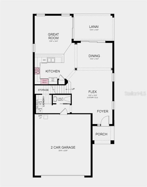 Floor Plan - Structural options added include; gourmet kitchen and game room