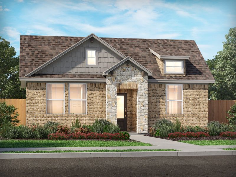 Front exterior of a new home in Cibolo Hills West - Spring Series, Fort Worth, TX, highlighting curb appeal (Image 1). Front exterior of a new home in Cibolo Hills West - Spring Series, Fort Worth, TX, highlighting curb appeal (Image 1).