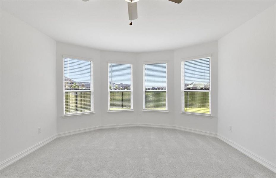 Primary suite with bay windows Primary suite with bay windows