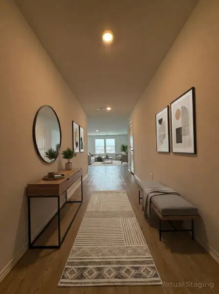 Corridor featuring recessed lighting