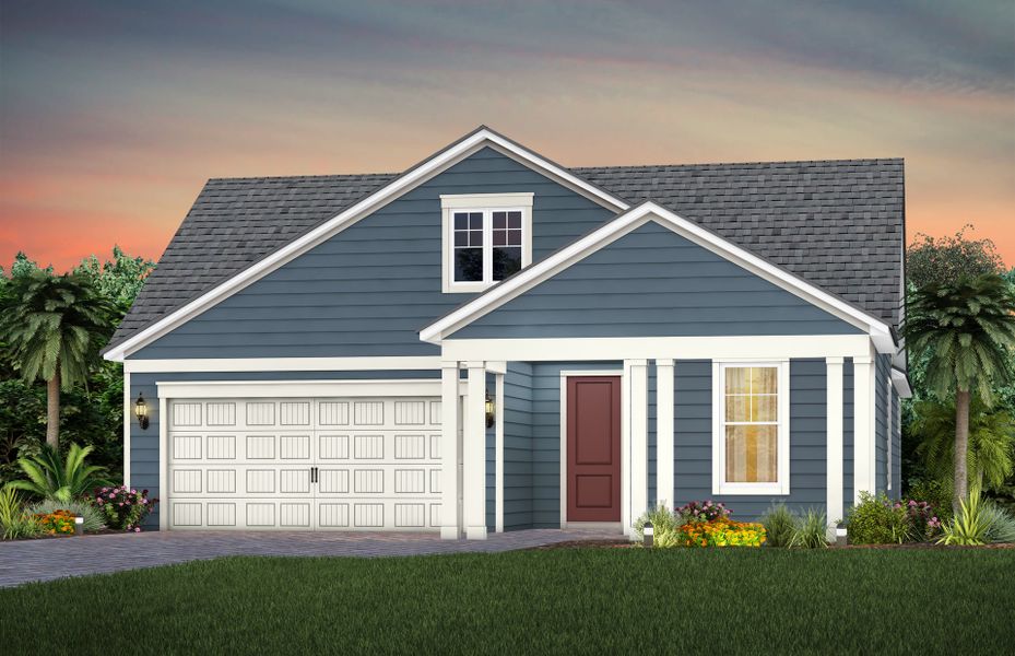 Representative exterior photo of a completed home built from the Prestige by Pulte Homes in The Preserve at Bannon Lakes, St. Augustine, FL (Image 27).