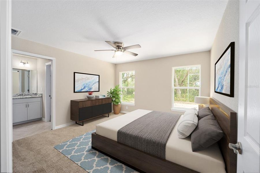 Furnished interior view inside a new home in , Dunnellon (Image 8).