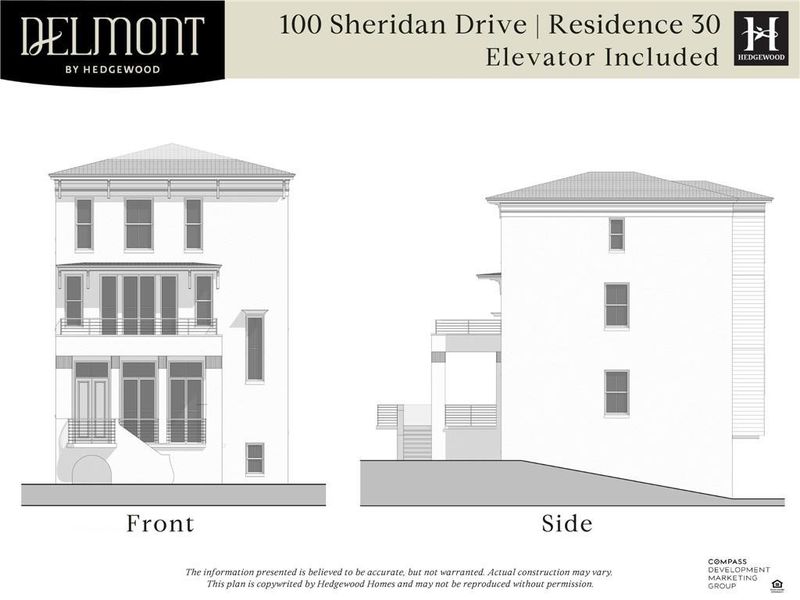 Exterior rendering of this home design in Delmont, Atlanta, GA (Image 3).