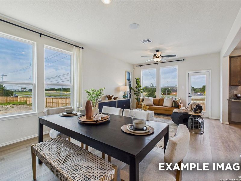 Furnished interior view inside a new home in Meadows at Oak Creek, San Antonio (Image 14). Furnished interior view inside a new home in Meadows at Oak Creek, San Antonio (Image 14).