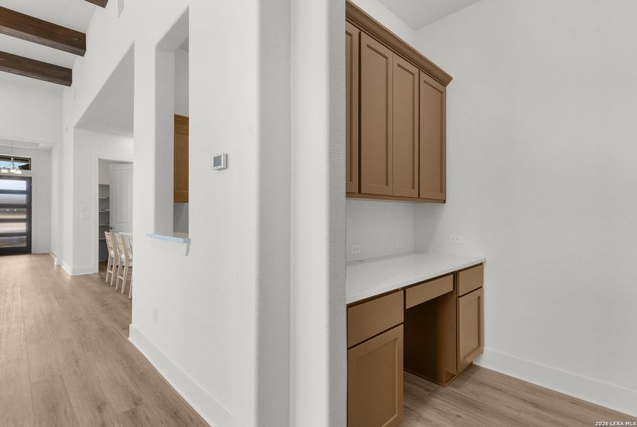 Furnished interior view inside a new home in El Sonido at Campanas, San Antonio (Image 19). Furnished interior view inside a new home in El Sonido at Campanas, San Antonio (Image 19).