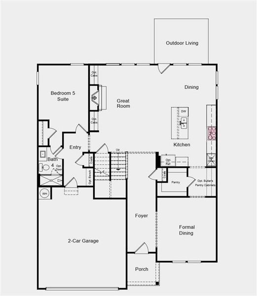 2D floor plan layout of this home in Falls Creek, Flowery Branch, GA (Image 3).