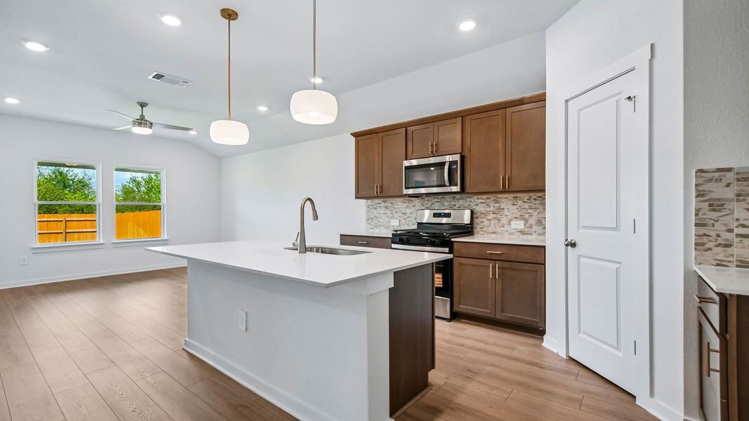 Furnished interior view inside a new home in Trails at Wildhorse, Austin (Image 7).
