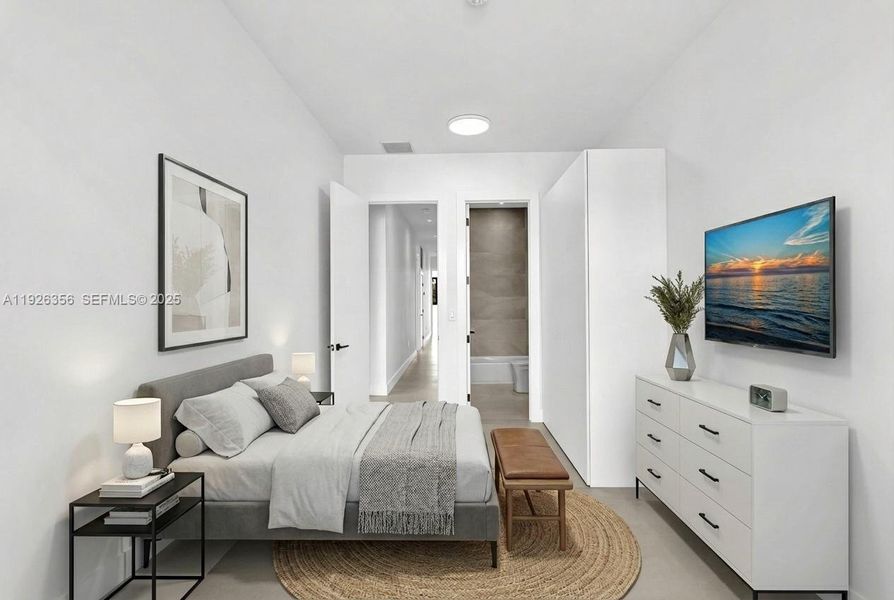 Furnished interior view inside a new home in , Miami (Image 13). Furnished interior view inside a new home in , Miami (Image 13).