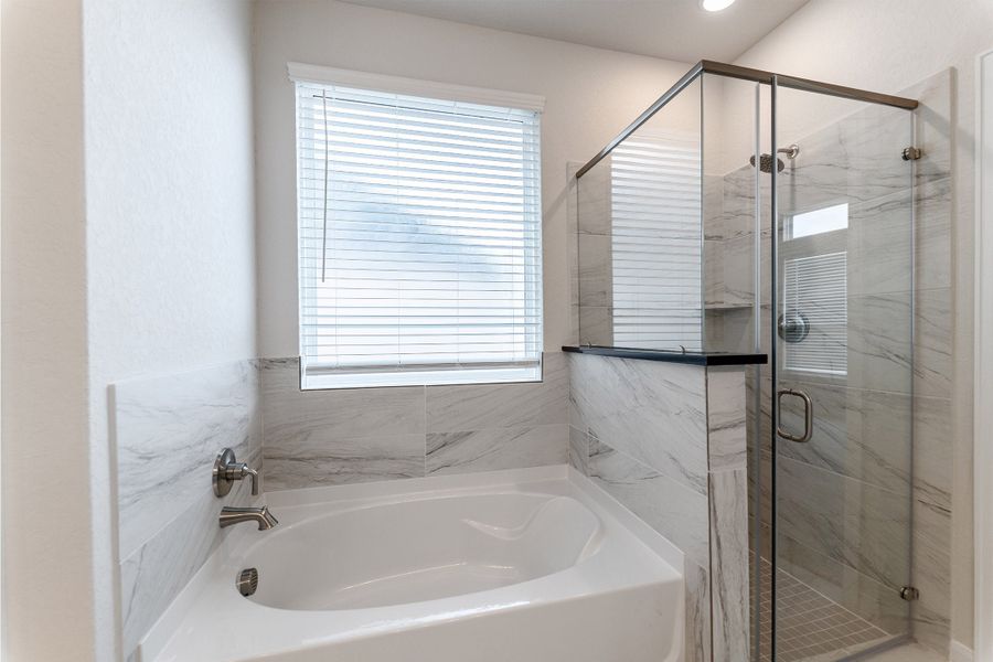 Furnished interior view inside a new home in The Woodlands at Medina Hills, Mico (Image 8).