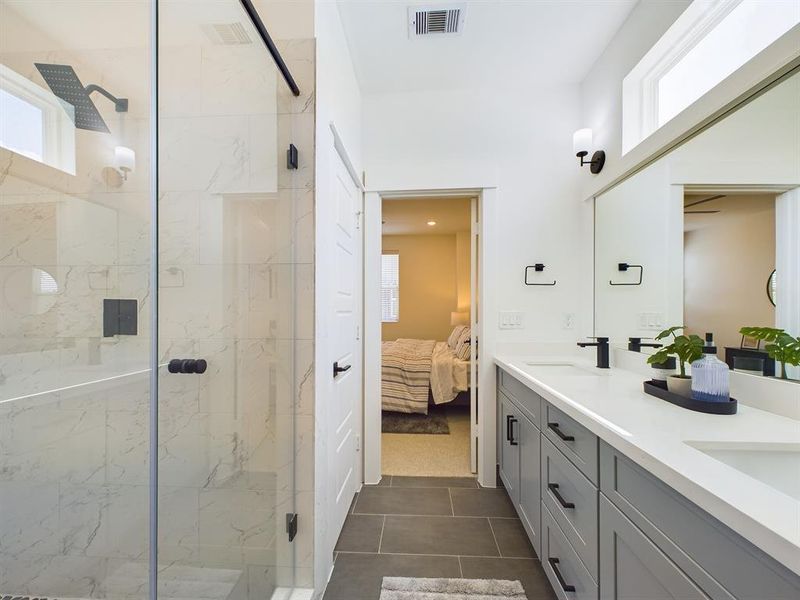 Gorgeous primary bathroom!