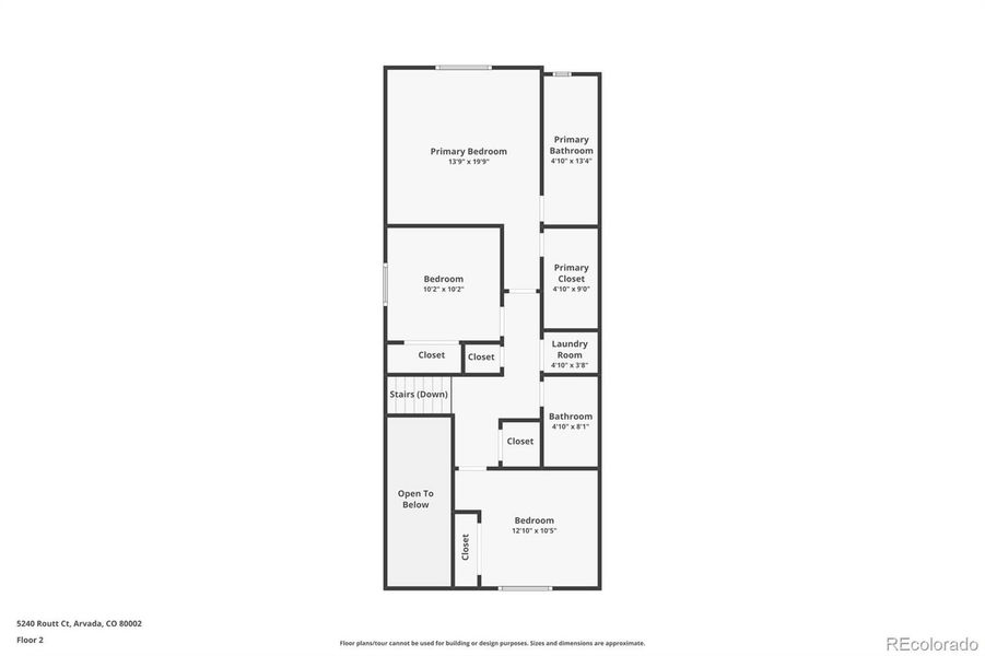 2D floor plan layout of this home in Haskins Station, Arvada, CO (Image 5).