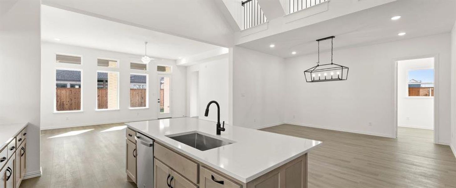 Open Kitchen-Living-Dining Room featuring the Artisan Collection