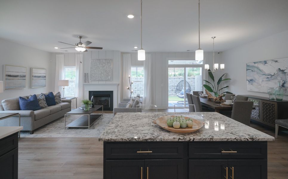 Representative furnished interior of a home built from the The Kensington A by Cothran Homes in Reidville Town Center, Reidville (Image 23).
