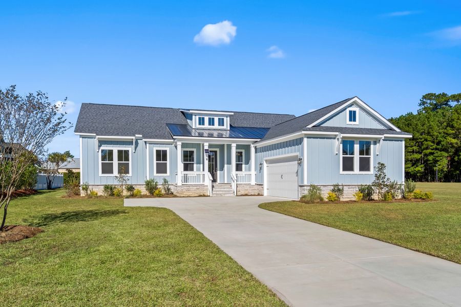 Front exterior of a new home in Pottery Landing, Conway, SC, highlighting curb appeal (Image 2).