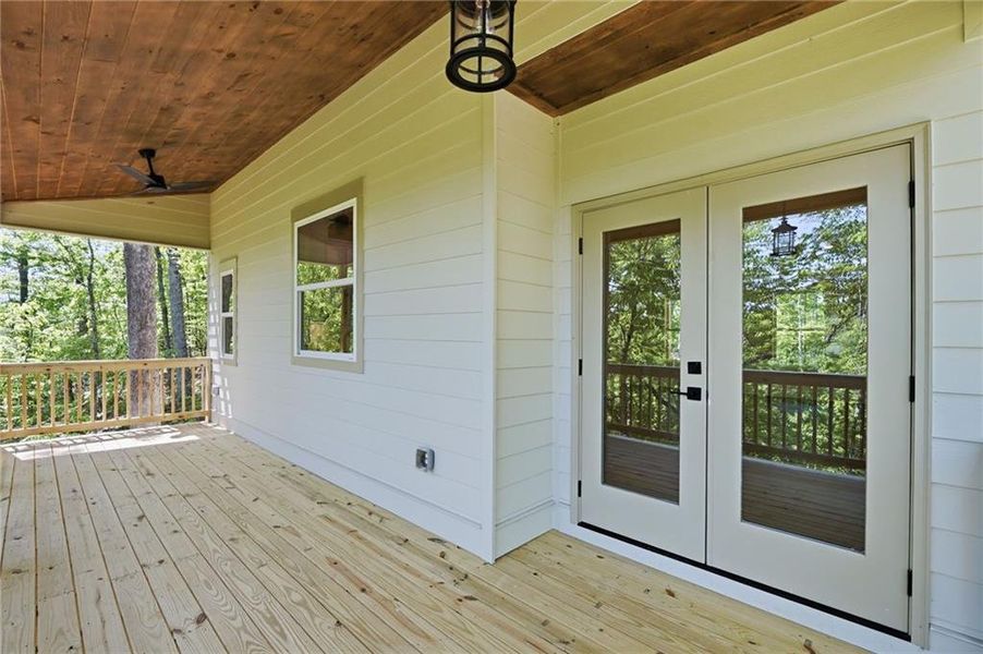 Exterior details and patio area of a home in , Ranger (Image 4).