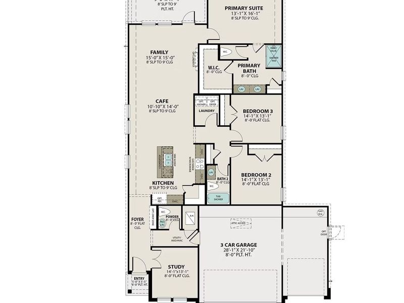 2D floor plan layout of this home in Sierra Vista, Rosharon, TX (Image 4). 2D floor plan layout of this home in Sierra Vista, Rosharon, TX (Image 4).