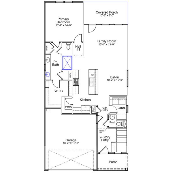 2D floor plan layout of this home in Renaissance at White Oak, Garner, NC (Image 2). 2D floor plan layout of this home in Renaissance at White Oak, Garner, NC (Image 2).