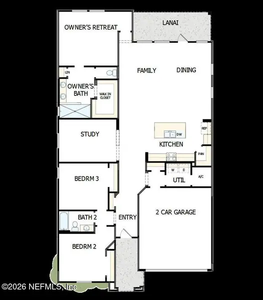 2D floor plan layout of this home in , Yulee, FL (Image 4).