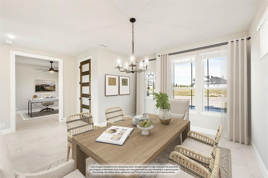 Furnished interior view inside a new home in Ridgepoint, Midlothian (Image 7).