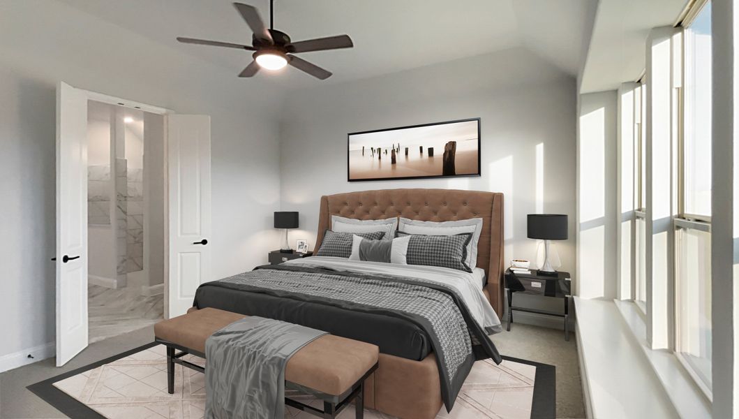 Representative furnished interior of a home built from the Wimberley by Beazer Homes in Amira: Hilltop Collection, Tomball (Image 5). Representative furnished interior of a home built from the Wimberley by Beazer Homes in Amira: Hilltop Collection, Tomball (Image 5).