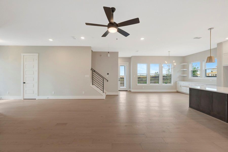 Spacious, unfurnished interior of a new home in Easthaven at Bridgeland Central - Vision Collection, Cypress (Image 21).