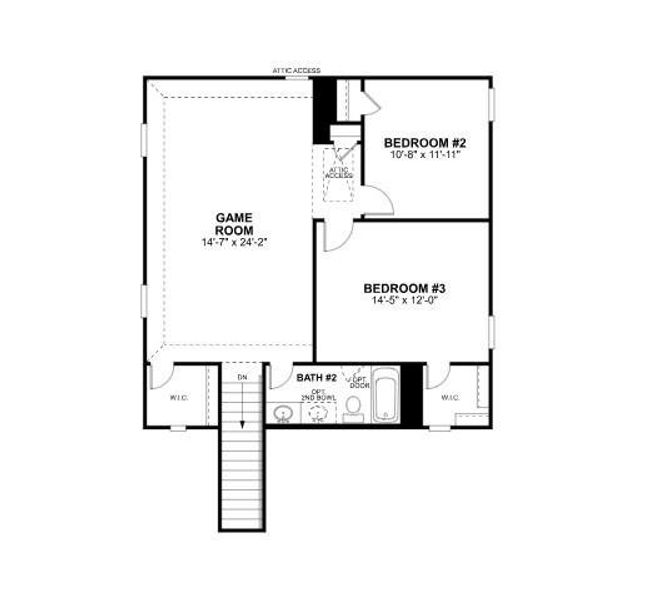 2D floor plan layout of this home in Marvida, Cypress, TX (Image 4).
