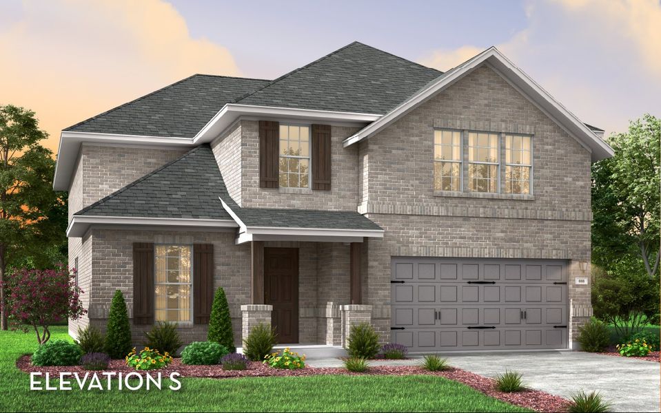 Representative exterior photo of a completed home built from the Hayden by CastleRock Communities in Green Meadows, Celina, TX (Image 6). Representative exterior photo of a completed home built from the Hayden by CastleRock Communities in Green Meadows, Celina, TX (Image 6).