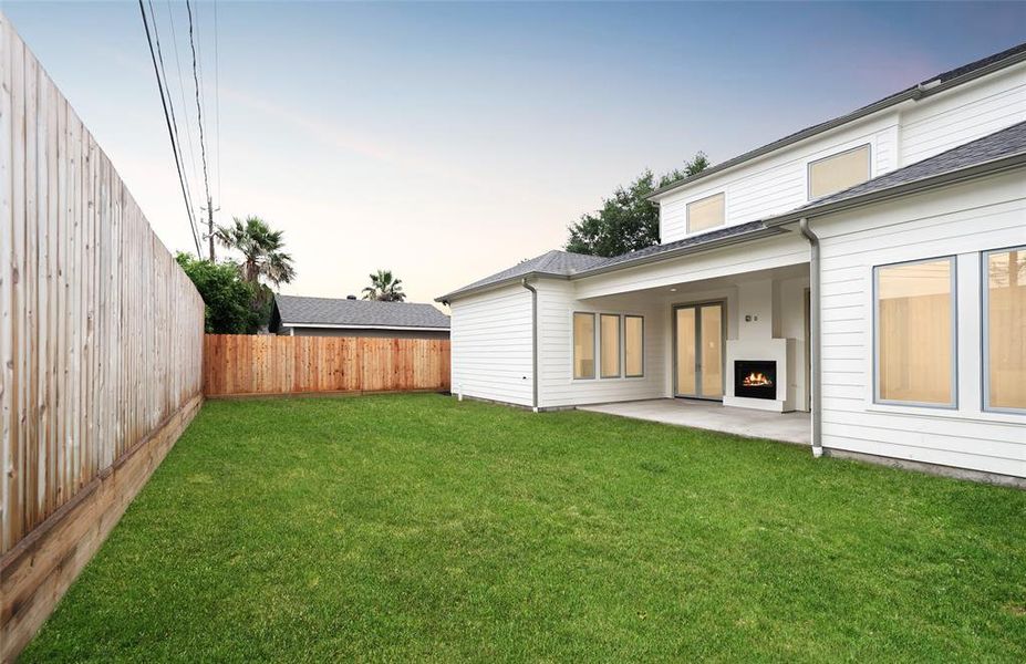 Large backyard and ready for a pool if desired.