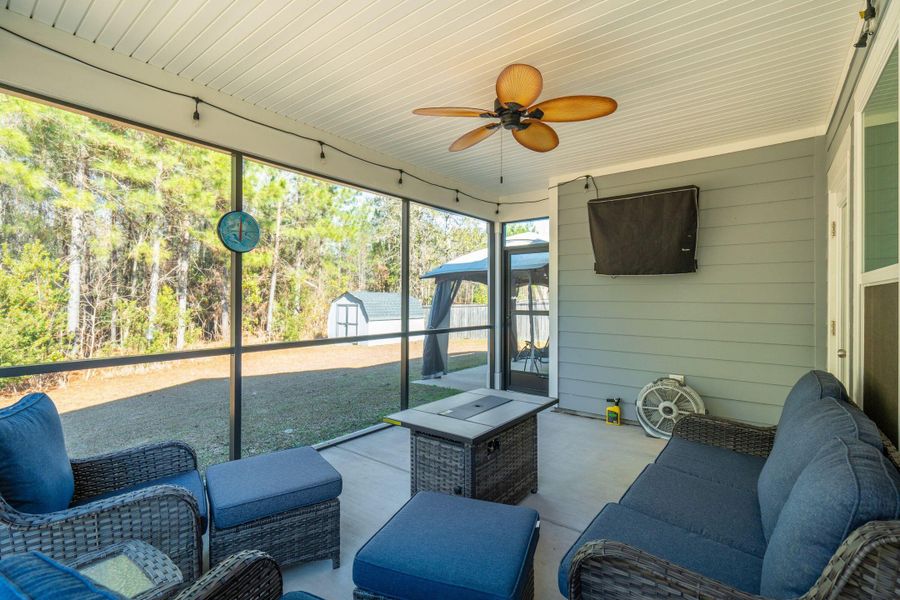 Exterior details and patio area of a home in , Johns Island (Image 28). Exterior details and patio area of a home in , Johns Island (Image 28).