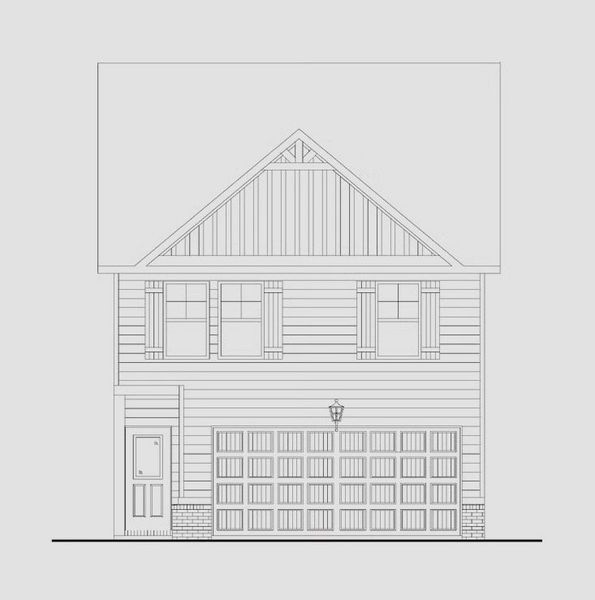 Representative exterior photo of a completed home built from the Morgan - Townhomes by Dream Finders Homes in Carolina, Palmetto, GA (Image 2).