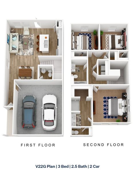2D floor plan layout for the V22G by D.R. Horton in Bridges on Lake Houston Villas, Humble, TX (Image 5). 2D floor plan layout for the V22G by D.R. Horton in Bridges on Lake Houston Villas, Humble, TX (Image 5).