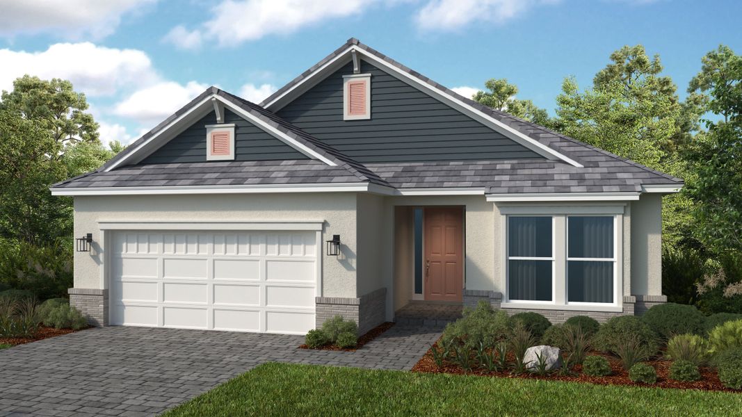 Representative exterior photo of a completed home built from the Lazio by Taylor Morrison in Center Lake Ranch Community Group Page, St. Cloud, FL (Image 20). Representative exterior photo of a completed home built from the Lazio by Taylor Morrison in Center Lake Ranch Community Group Page, St. Cloud, FL (Image 20).