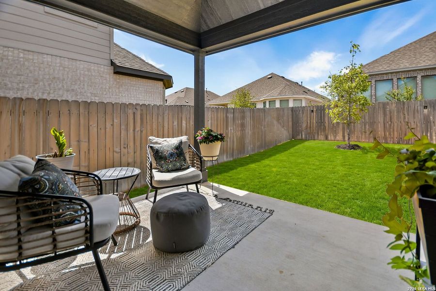 Exterior details and patio area of a home in Corley Farms, Boerne (Image 32). Exterior details and patio area of a home in Corley Farms, Boerne (Image 32).
