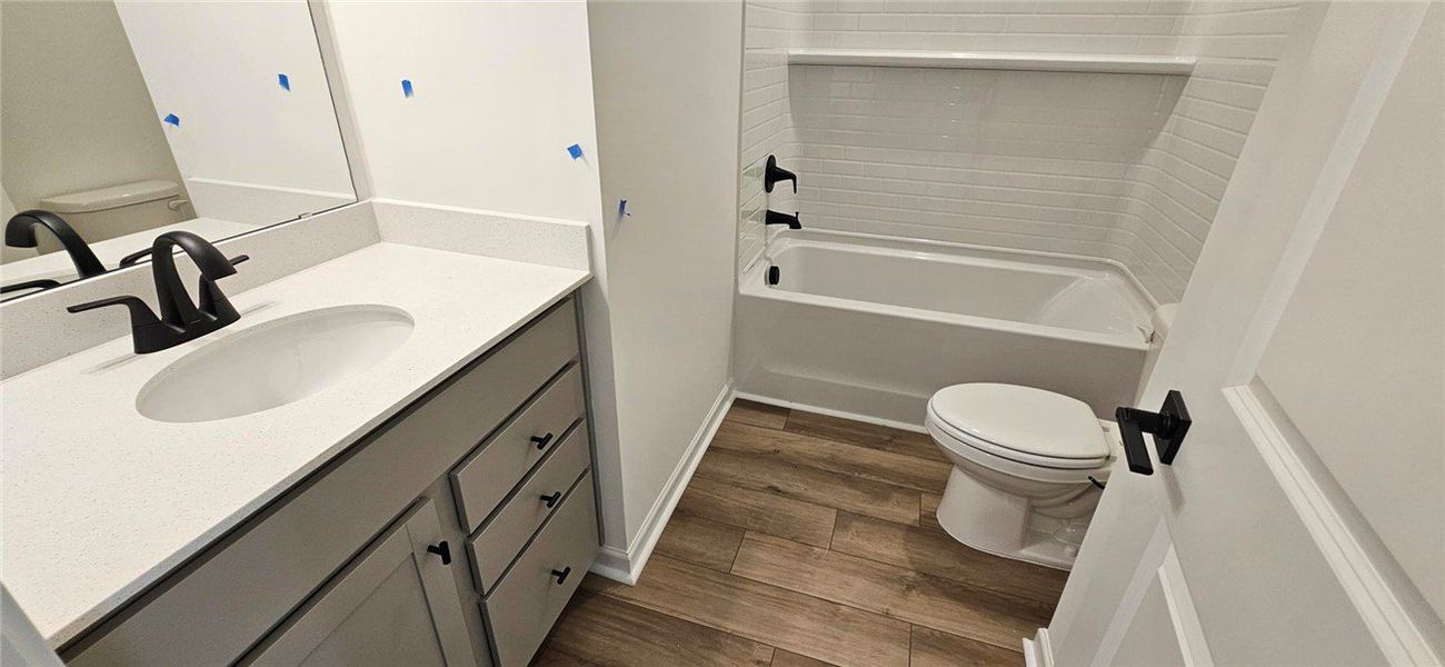 Modern bathroom featuring clean lines, functional