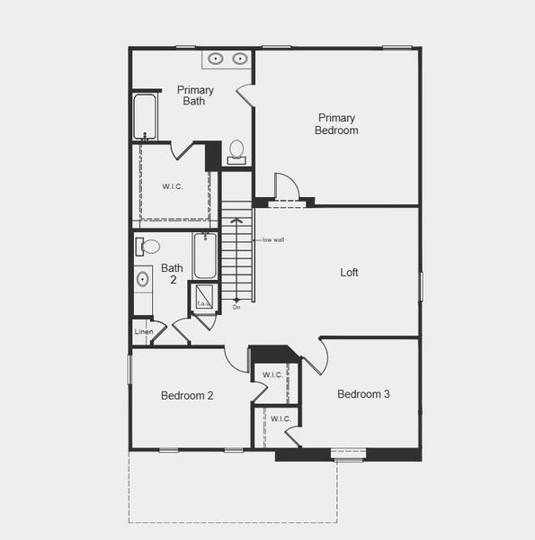 2D floor plan layout for the Plan 2107 Modeled by KB Home in Reserve at Forest Lake I, Lake Wales, FL (Image 18).