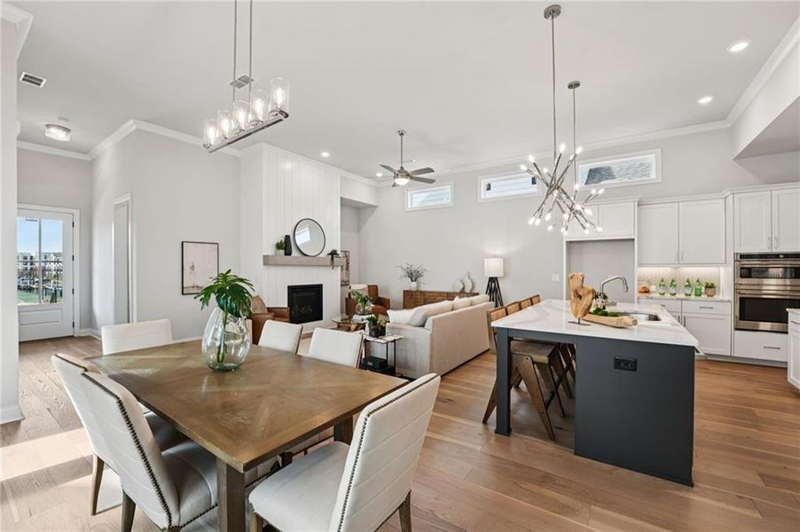 Furnished interior view inside a new home in Promenade at Sawnee Village, Cumming (Image 7).