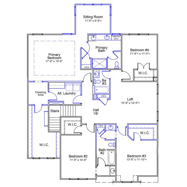 2D floor plan layout of this home in Grand Park, Leland, NC (Image 3). 2D floor plan layout of this home in Grand Park, Leland, NC (Image 3).
