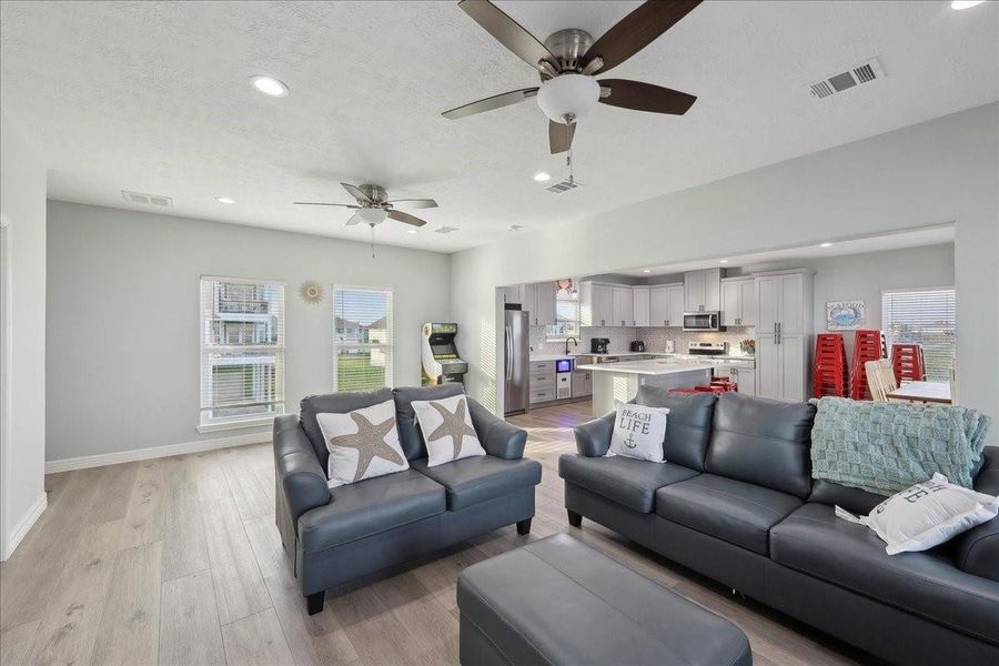 Furnished interior view inside a new home in , Crystal Beach (Image 17). Furnished interior view inside a new home in , Crystal Beach (Image 17).