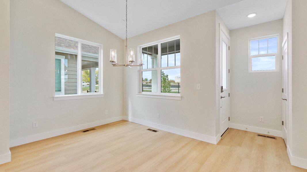 Furnished interior view inside a new home in Dillon Pointe - City, Broomfield (Image 7).