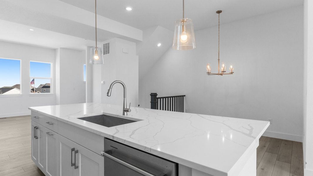 Furnished interior view inside a new home in Dillon Pointe - Skyview, Broomfield (Image 7).