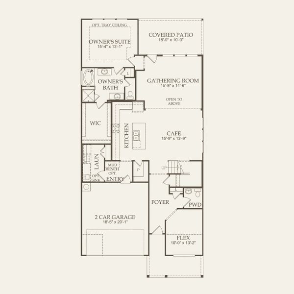 2D floor plan layout for the Sanford by Pulte Homes in Nopal Valley, San Antonio, TX (Image 4). 2D floor plan layout for the Sanford by Pulte Homes in Nopal Valley, San Antonio, TX (Image 4).