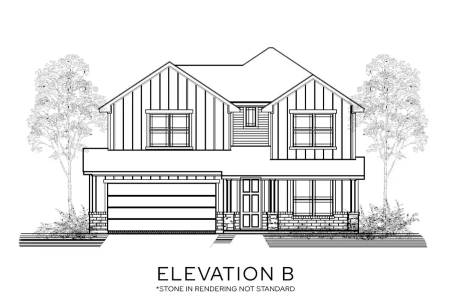 Representative rendering of the exterior for the The Aramis by Lillian Custom Homes (Image 5). Representative rendering of the exterior for the The Aramis by Lillian Custom Homes (Image 5).
