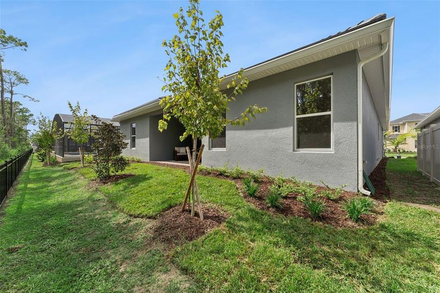 Exterior details and patio area of a home in Palms at Windermere, Windermere (Image 31).