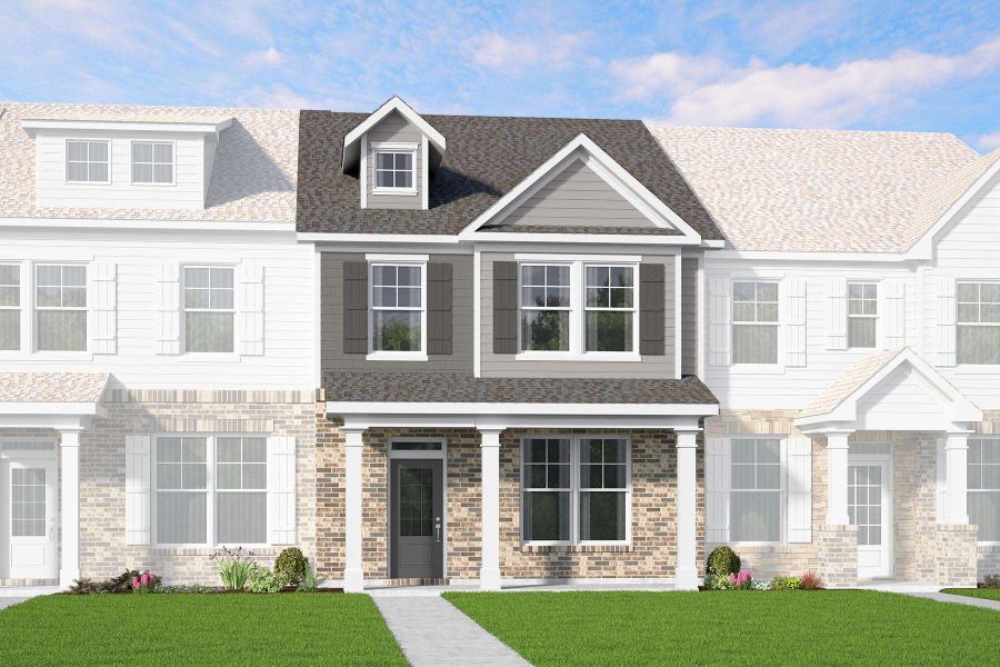 Representative exterior photo of a completed home built from the Kennington by McKinley Homes in Kinsley, Wake Forest, NC (Image 2). Representative exterior photo of a completed home built from the Kennington by McKinley Homes in Kinsley, Wake Forest, NC (Image 2).
