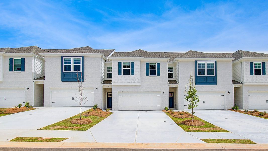 Representative exterior photo of a completed home built from the Austin by DRB Homes in Bowers Farm Townhomes, McDonough, GA (Image 20).