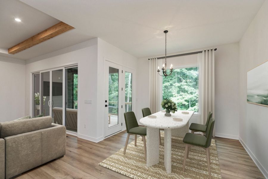 Representative furnished interior of a home built from the Winslow by Fischer Homes in Watson at Flowers Plantation, Clayton (Image 6).