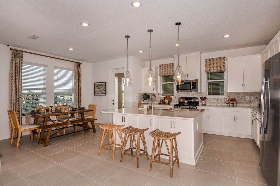 Furnished interior view inside a new home in Harvest at Ovation, Winter Garden (Image 8). Furnished interior view inside a new home in Harvest at Ovation, Winter Garden (Image 8).